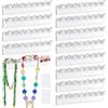 PH PandaHall 12pz Organizzatore di Collane a Parete Porta Gioielli da Parete, 96 Ganci Porta Collane in Plastica Trasparente per Bracciali Anello Catene e Orecchini, 2x9.5cm