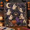 XIUWOUG Arte con Perline Con Cornice Halloween Decorazione | Kit Fai Da Te per Pittura Arte con Perline per Quadri di Perle Per Adulti Donne Uomini Feste Casa Soggiorno,E,30X30cm