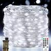 Vacoulery Lucine Led Decorative, 23M 200 LEDs Stringa Luci 8 Modalità Impermeabile con EU Spina, Telecomando, Timer e Dimmer per Interni e Esterni, Natale, Feste, Halloween (1 Pezzi, Bianco Freddo)