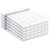 Dulynva 5 Pezzi Strofinacci Cucina Cotone 100% 45x65cm Canovacci Cucina Cotone Stracci Cucina Elevata Assorbenza Set di Asciugamani da Bar e da Tè Morbidi e Riutilizzabili (Blu a Quadri)