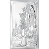 Holyart Madonna Lourdes quadro argento bilaminato Valenti 11x7 cm