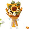 LoNinLoAn Mazzo di girasole all'uncinetto, fiori all'uncinetto, fiori lavorati a maglia, fiori fatti a mano, per la festa della mamma