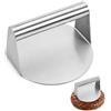 csncis Stampo rotondo per hamburger con diametro di 14 cm, per hamburger smash, in acciaio inox, per preparare deliziosi hamburger e piatti grigliati