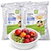 Topolenashop 100 Cuffie Copri Alimenti Riutilizzabili con Elastico - Copri Vivande Trasparenti Estensibili 15-42 cm per Ciotole, Piatti, Contenitori, Frigorifero, Buffet e Conservazione Cibi | 69703