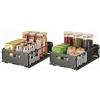 Garvee Organizer sottolavello estraibile Heavy Duty, cassetto scorrevole in acciaio al carbonio a rete - installazione senza fori (adesivo) - per mobile cucina/bagno - Nero - Set 2 pz - Small - black