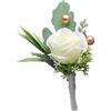 Dwang Rose all'occhiello da uomo, per matrimonio, sposo, testimone dello sposo, fiori artificiali con spilli, per matrimoni, anniversari, celebrazioni, balli, feste, decorazioni per la casa