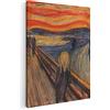 BKstuff Quadro canvas stampa su tela, opere di Edvard Munch da appendere Arredamento Soggiorno (50x60cm, L'urlo, Edvard Munch)