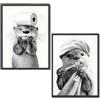 Cunegra 2 pezzi Otter Quadro da parete per bagno, immagini divertenti per bagno, foto da bagno, poster divertente, wc per umorismo in bagno, immagine di animali per WC, senza cornice, 20 x 30 cm