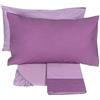 Fazzini DIALOGO Completo Lenzuola - Taglia: 2 piazze,Colore: DLGCOBO-20 - Glicine-Purple