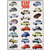 SIGEM Poster Auto Fiat 500 Storiche - Stampa su Carta Patinata, Plastificazione Lucida, Formati 33×48 cm e 70×100 cm, per Casa, Ufficio e Garage