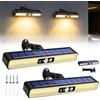 PORFOYO 2 lampade solari per esterni con sensore di movimento, resistenti alle | Lampada solare da parete per esterni, con sensore di movimento, 36 LED super luminosi, luce bianca calda, per giardino