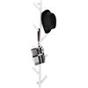 Relaxdays Appendiabiti a Albero, HLP: 100,5x19,5x7 cm, 8 Ganci, Attaccapanni da Parete, Appendi Abiti e Giacche, Bianco