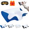 TYURJYR Serenium Cuscino, Serenium Orthosleep, Sollievo Cervicale, Cuscino Ortopedico Cervicale Per Alleviare Il Disagio Collo, Cuscino Anti Apnea Notturna 2 in 1 Cuscino Ergonomico Cuscino Cervicale，Blu