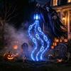 QUNZIDRESS Halloween Soul Harvester Lampada Giardino Animata con Spirito | Lanterna Fantasma Blu Fluente con Luce, Alimentata a Batterie, Impermeabile, con Picchetto da Terreno