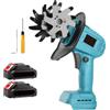 Mediawave Store - Motozappa a Batteria 48V Motocoltivatore da Giardino con 2 Batterie incluse per Lavorazione Terreno Orto e Aiuole con Potente Motore e Sistema Senza Fili
