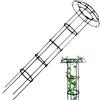 PRITOK 165 cm Giardino Rankobelisk: tubi in acciaio rivestiti in plastica per piante rampicanti, elegante design multistrato traliccio in metallo, stabile aiuto per l'arrampicata per giardino e