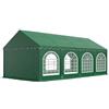 TOOLPORT 4x8 mTendone per feste PREMIUM PVC verde scuro 100% impermeabile Gazebo da giardino Tendone da esterno Tenda party