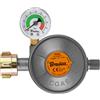 Bradas Riduttore di pressione del gas 50 mbar con manometro e valvola di sicurezza EFV, regolatore del gas 1,5 kg/h, riduttore di pressione per bombola del gas, barbecue, fornello a gas e riscaldatore