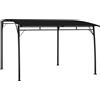 Fisinber Pergola 3 x 3 m, gazebo da giardino in acciaio verniciato a polvere, tettoia per terrazza con tettuccio parasole, gazebo in metallo per giardino, tenda da giardino, antracite, 3 x 3 x 2,55 m