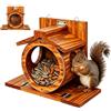 BORDEAG Scoiattolo casetta in legno resistente alle intemperie, scoiattolo casa montaggio a parete con finestra trasparente, grande apertura da 2,75, robusta per giardino e cortile, 13 x 6,7 x 9