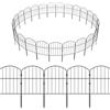 PEILU 10 recinzioni decorative, 62 x 32 cm, recinzione ad arco senza scavo, in metallo antiruggine, recinzione per animali domestici, piccola recinzione a griglia per esterni e giardino (lunghezza