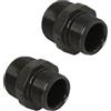 HAF® 2 raccordi doppi in PVC con filettatura esterna da 2 x 1 1/2 | Connettore in PVC grigio U per tubi e tubi per piscine, 2 pollici x 1,5 pollici | Qualità: Made in Europe - Quantità: 2 pezzi