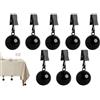 Abiyou 8 Pezzi Pesi per Tovaglie,Solido Palla Tovaglia Clip,Fermatovaglia da Tavola in Acciaio Inox,Ferma Tovaglia Anti-Vento per Picnic,Adatto per Tende, Tavolo All'Aperto,Giardino,Picnic (Nero)
