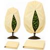 Vasip Set di 2 teli vegetali con cerniera e coulisse, 80 x 100/100 x 120 cm | Tessuto non tessuto in polipropilene traspirante, apertura con cerniera e fissaggio tramite coulisse, per piante in vaso