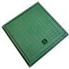 EDILSTORE Chiusino Completo Serie Top 20x20 cm Verde, Telaio e Coperchio PVC Pozzetto, Alta Resistenza, Carico Rottura Elevato, Antiscivolo, Made in Italy