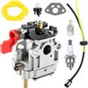 BOLOJAU 308028004 Carburatore di Ricambio per Homelite UT-08072 soffiatore | per Homelite UT-08572 UT-08042 UT-08542 UT-08012, per Ryobi PBV-30A, per Walbro WYC-6, kit tubi carburante e candela