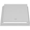 EDILSTORE Chiusino Completo Serie Top 30x30 cm Grigio Chiaro, Telaio e Coperchio PVC Pozzetto, Alta Resistenza, Carico Rottura Elevato, Antiscivolo, Made in Italy