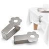OTHERWISETRIVIAL Fermatovaglia in Ferro con Margherite 6x5cm 2pz - Mollette per Tovaglia
