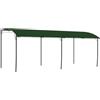 Fisinber Gazebo da giardino in alluminio, 6 x 3 m, verde, stabile, per giardino e terrazza, grande tenda per esterni, con telaio in alluminio e tetto in poliestere, 180 g/m²