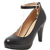 Lroey Reoly Décolleté Donna, Scarpe Tacco a Cono Eleganti Scarpe da Sposa Tacco Alto Punta Rotonda con Plateau con Cristalli, Numero 31-47