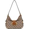 GUESS borsa a tracolla Camden Mini Shoulder Bag Latte Logo/Cognac marrone