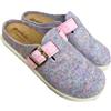 inblu ciabatte donna pantofole comfort invernali sabot feltro POLLY e fibbia soletta anatomica SOFT estraibile