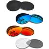 SmartVLT Set di 4 lenti di ricambio da uomo per Ray-Ban Meta Headliner RW4009 e Gen 2 RW4013 (50 mm) Smart Glasses Combo Pack S01, Transition, protezione UV, antigraffio