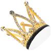Luxshiny Decorazione Casco da Moto Donna in Plastico Colore Oro, Corona Mini Versatile di Facile Installazione per Appassionate di Motociclismo