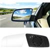TTCR-II Vetro Specchio Riscaldabile Compatibile con BMW E60 E61 E63 E64 | 1PC Vetro Specchietto per 5' E60 E61 03-10, 6' E63 E64 2004-2010 Specchio Retrovisore E60 Specchietto Retrovisore- Sinistro