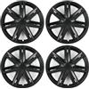 VWAUGDKPS Coprimozzi da 19 pollici compatibili con Tesla Model Y 2024-2019, copricerchi Thunder, supporto di ricambio for cerchi, protezione for cerchi.(Matte Black)