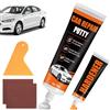 Miioto Stucco per Carrozzeria Auto, Riparare e Rimuovi Graffi Auto, Bianco | 10g Indurente + 100g Stucco Epossidico Bicomponente per Riempimento delle Rientranze, Ripristina la Vernice dell'Auto