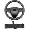 Yeolpise Coprivolante cucito a mano, adatto per Toyota RAV4 SUV 2019-2021 / Avalon 2019-2021 / Camry 2018-2021 / Corolla 2020-2021, coprivolante in pelle microfibra traspirante antiscivolo
