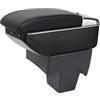 YJYWZH Bracciolo per Renault Clio 5 2019-2025 con 7 USB e Portabicchieri | 6 Porte USB e 1 USB-C, Portabicchieri, Doppio vano portaoggetti, Bracciolo centrale, Pelle PU, Base specifica per veicolo