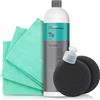 autopflege Koch Chemie Top Star - Set per la cura della plastica per interni dell'auto, 1 l, 3 panni in microfibra e 2 spugne per l'applicazione, set per la cura dell'abitacolo