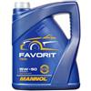 MANNOL Olio motore FAVORIT 15W-50 Olio parzialmente sintetico 4 L Compatibilità con VW Golf 4 Hatchback 1J1 Golf 5 Hatchback 1K1 POLO 9N, AUDI A3 Sportback 8PA A3 Hatchback 8P1