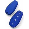 Car Passion Cover Guscio Chiave Compatibile Con BYD Seal U - Sealion - Dolphin - Atto 2 3 - Silicone Gomma 4 Tasti Portachiavi Custodia Morbido Protezione Telecomando Auto (BLU)