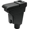 KAERGK Bracciolo Auto Compatibile con Toyota Yaris Hybrid 2015-2021 | Vano Portaoggetti a Doppio Strato, 4 Porte USB + 2 Porte USB-C, con Portabicchieri, Facile da Montare, Linea Bianca