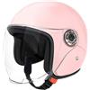 GTFYUDGH Caschi Motociclistici, Casco Motociclista Uomo Donna, Caschi Da Moto | Casco Motociclista Grande, Casco Aperto Per Adulti, Equipaggio Protettivo Con Visiera Per Avventura Pendolarismo Scooter