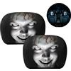 Moritale 2 Pezzi Copri Poggiatesta Auto Horror Halloween Copri Poggiatesta Auto Paura Faccia di Fantasma