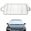gexuamz 2 Pezzi Copri Parabrezza Auto 150x70cm, Protezione Antigelo, Neve e Sole, Materiale Termoriflettente con Cinghie di Fissaggio, Pieghevole per Tutte le Stagioni